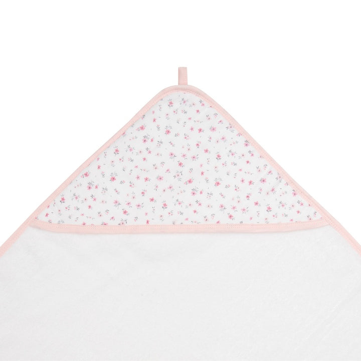 Baby hooded towel - Pink Petals