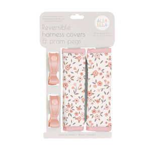 Harness covers & pram pegs - Floral Bouquet