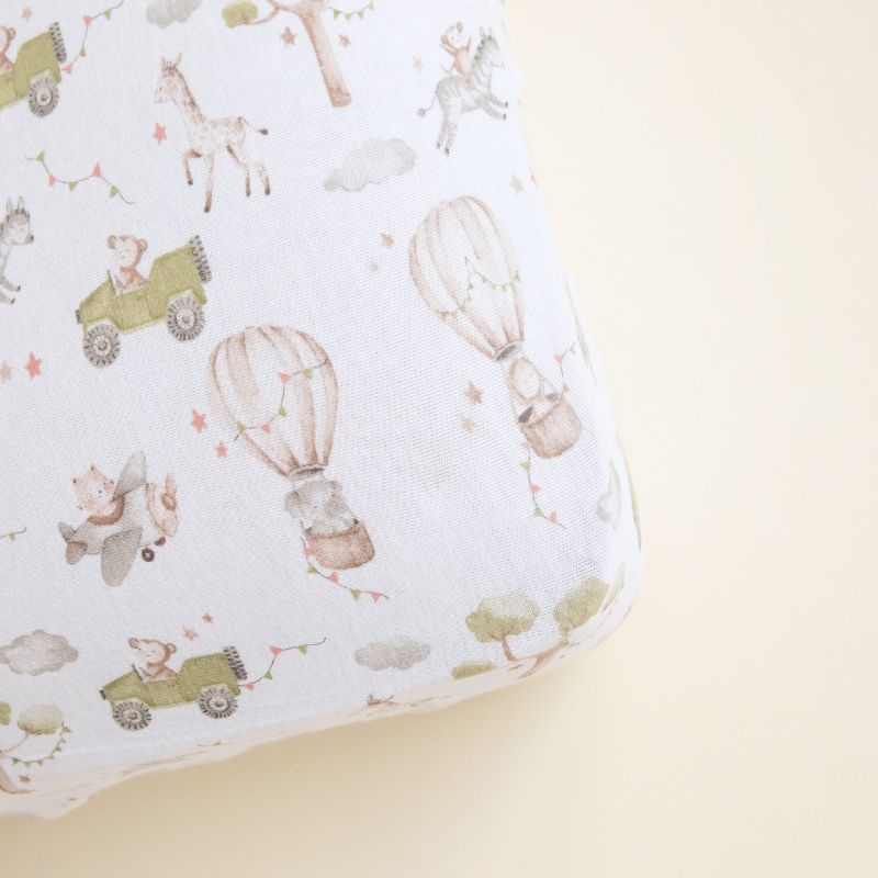 Organic jersey fitted co-sleeper sheet - Monkey Carnival