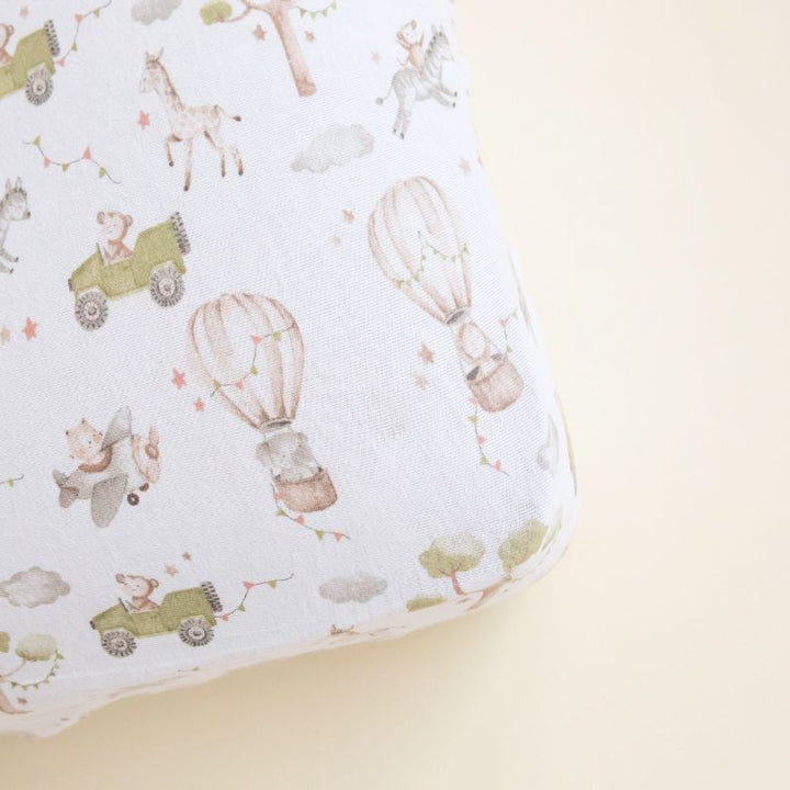 Organic jersey fitted co-sleeper sheet - Monkey Carnival