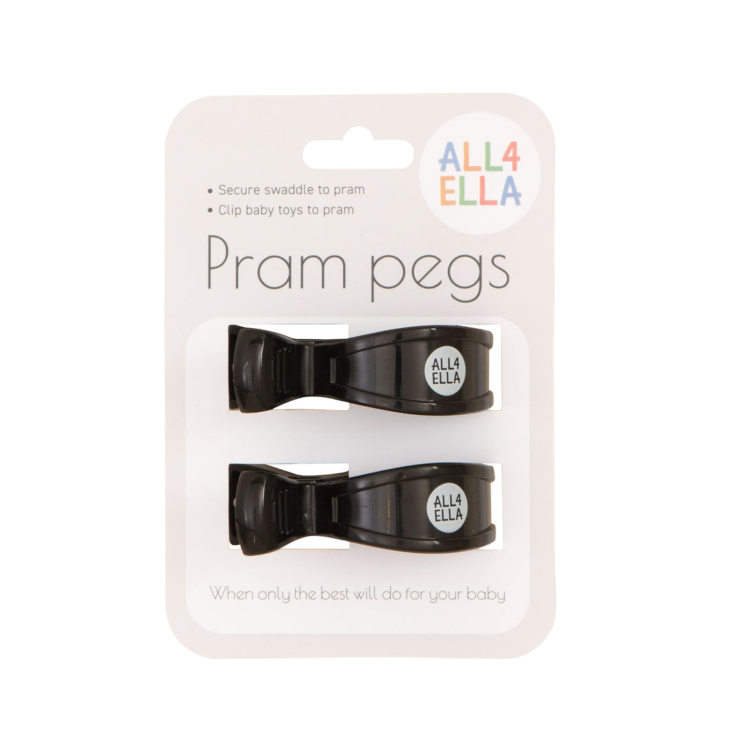 Pram pegs 2 pk - Black