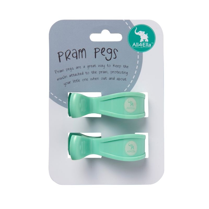 Pram pegs 2 pk - Pastel Mint