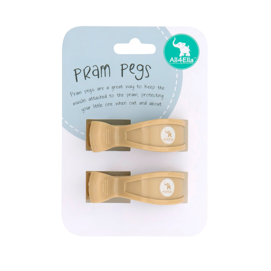 Pram pegs 2 pk - Mustard