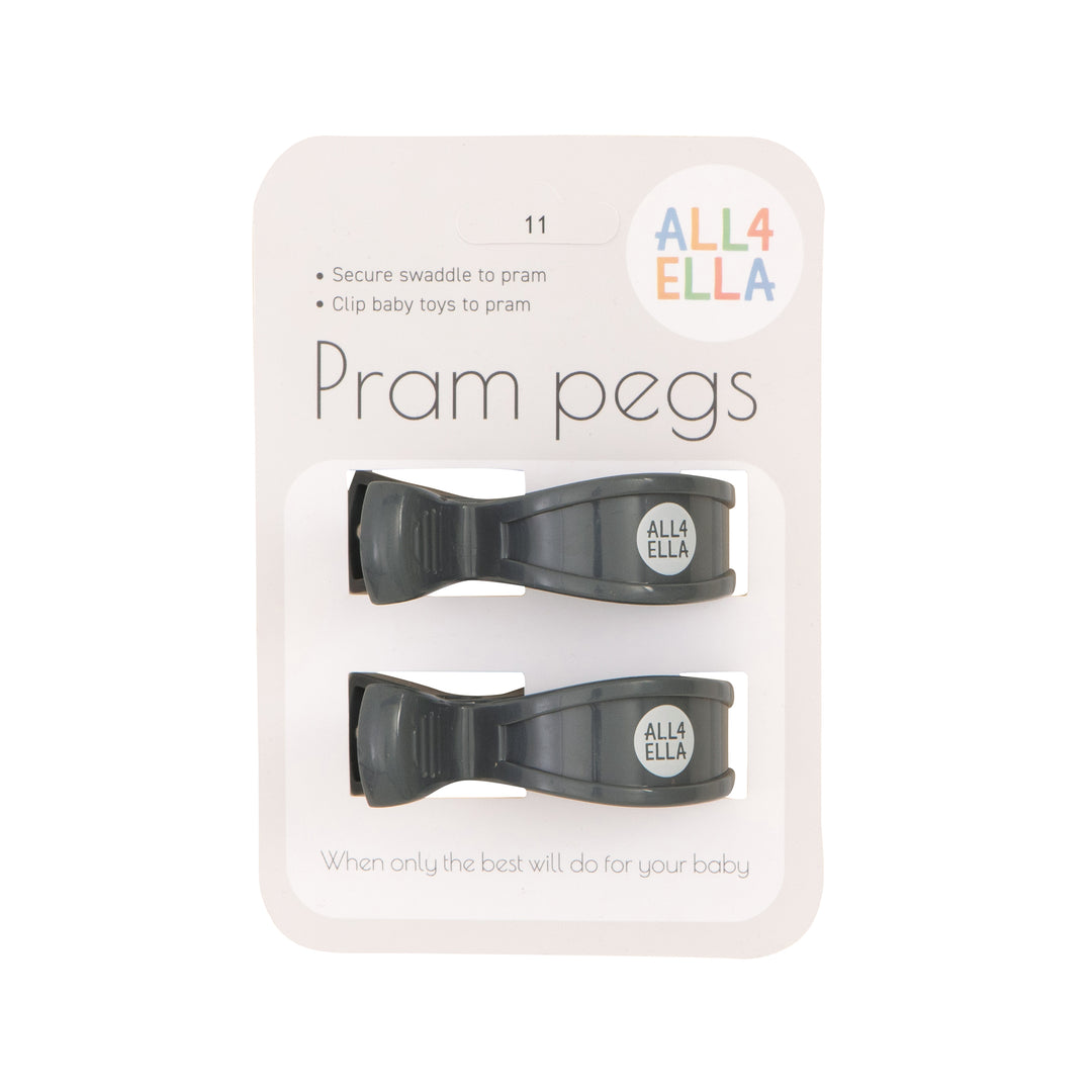 Pram pegs 2 pk - Charcoal