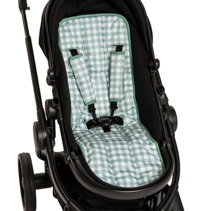 Harness covers - Gingham Sage
