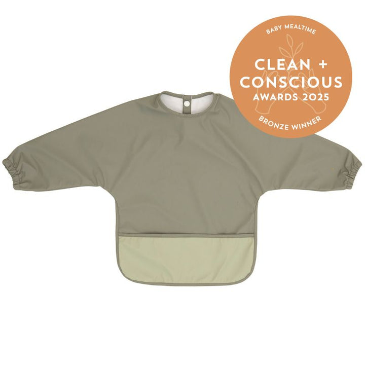 Recycled long sleeve bib - Sage