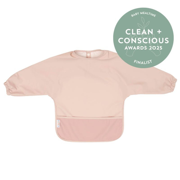 Recycled long sleeve bib - Light Pink