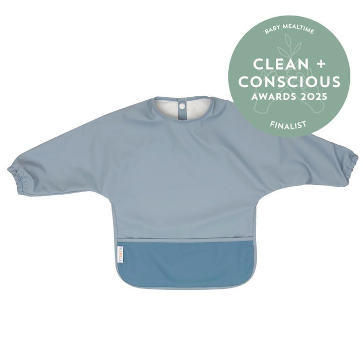 Recycled long sleeve bib - Light Blue