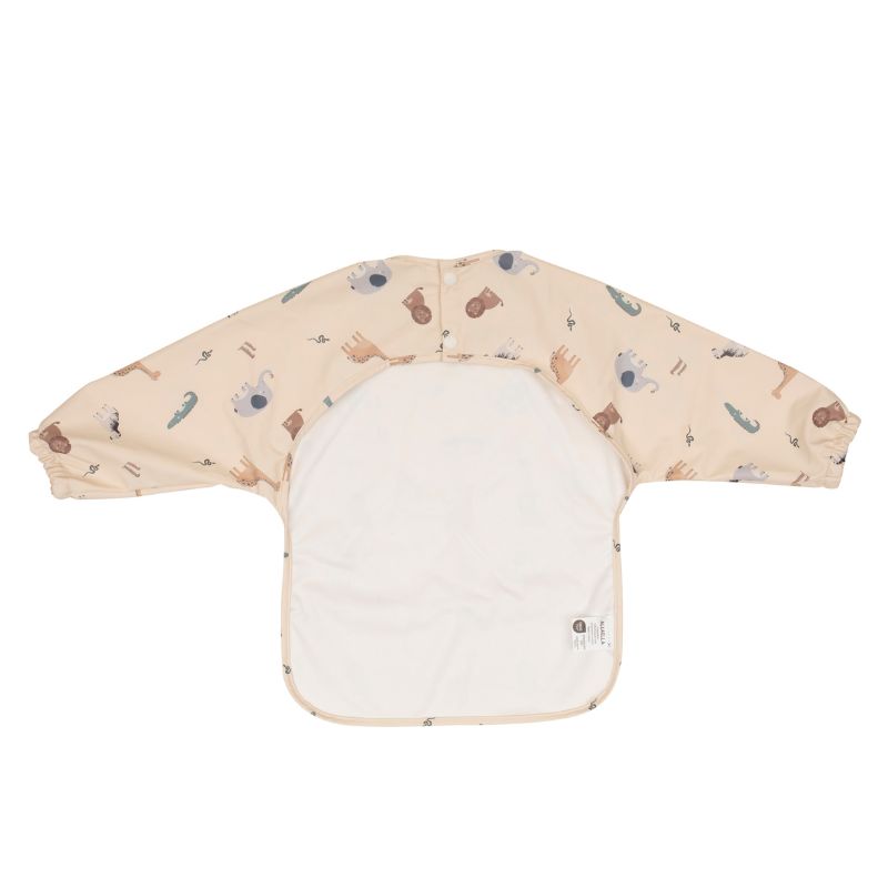 Recycled long sleeve bib - Wild Animals