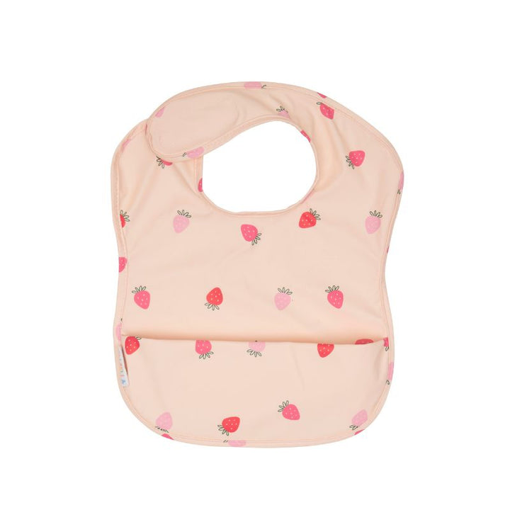 Recycled pouch bib - Strawberries