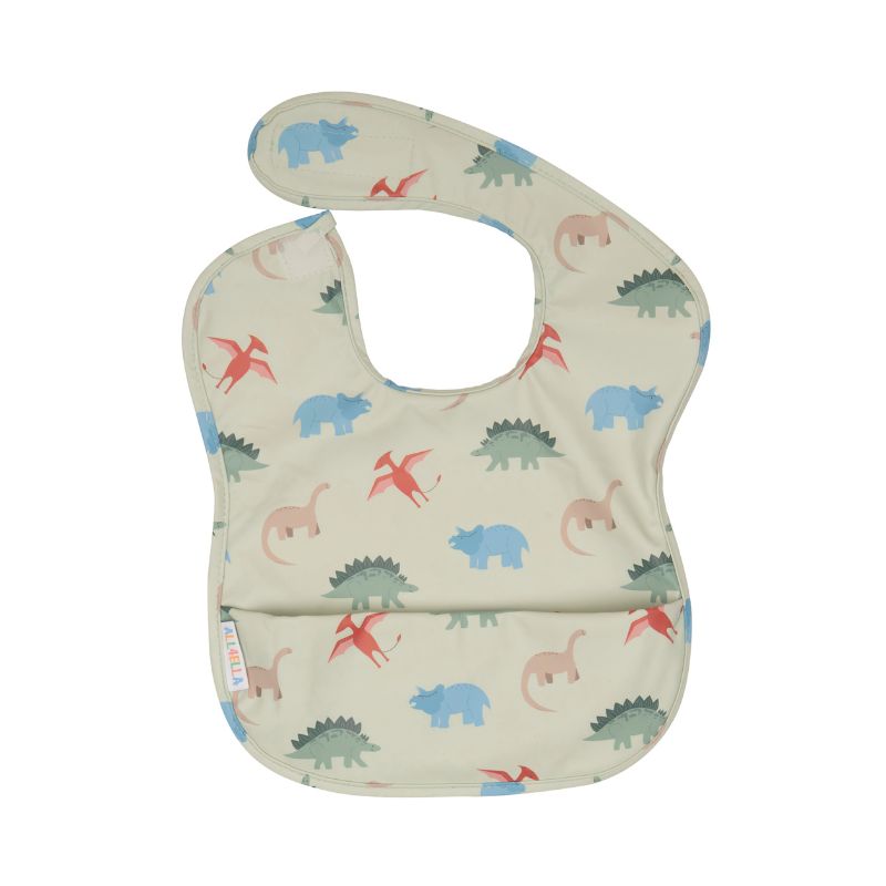 Recycled pouch bib - Dinosaurs