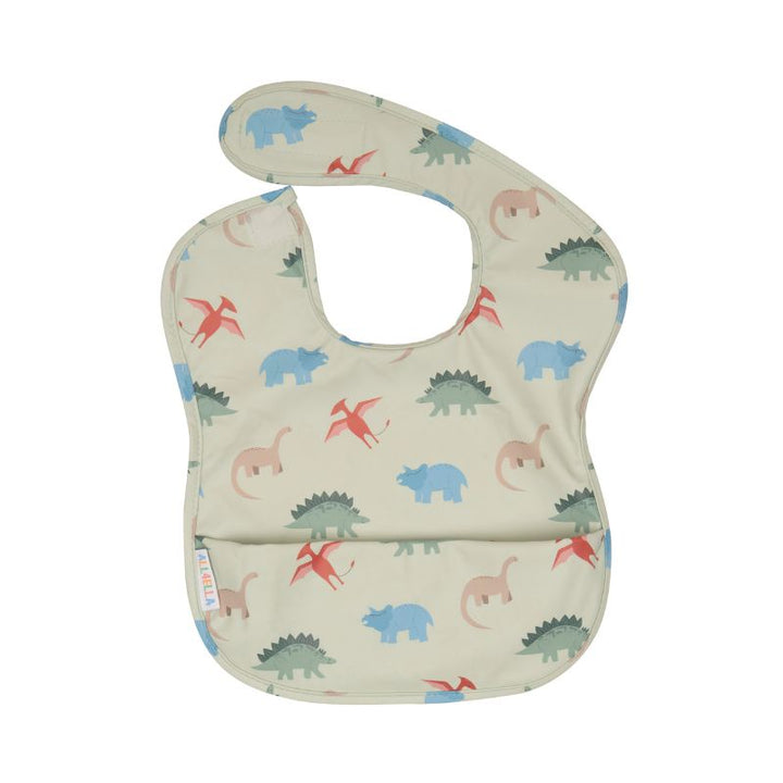 Recycled pouch bib - Dinosaurs