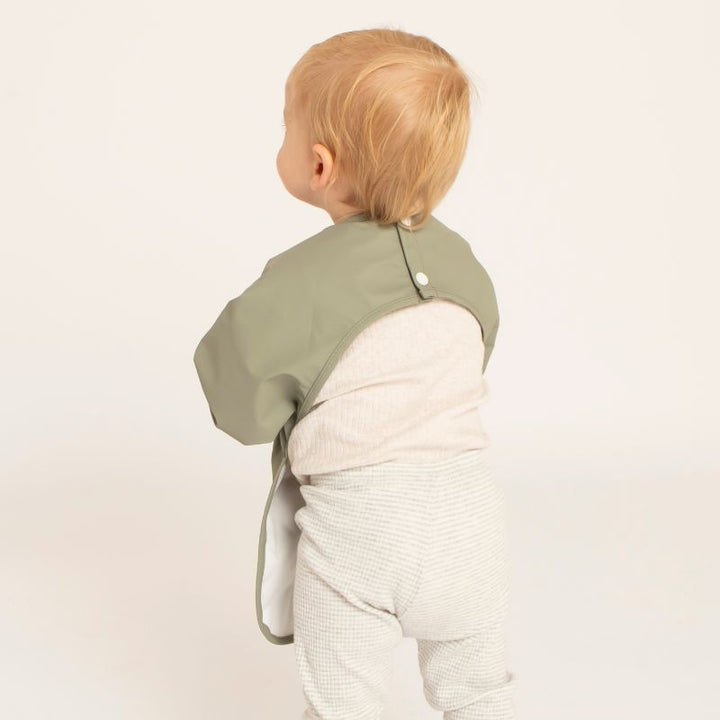 Recycled long sleeve bib - Two-tone sage