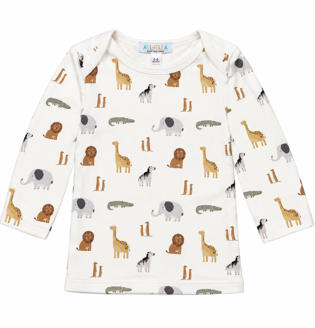 Wild Animals Organic Clothing Set 6pcs