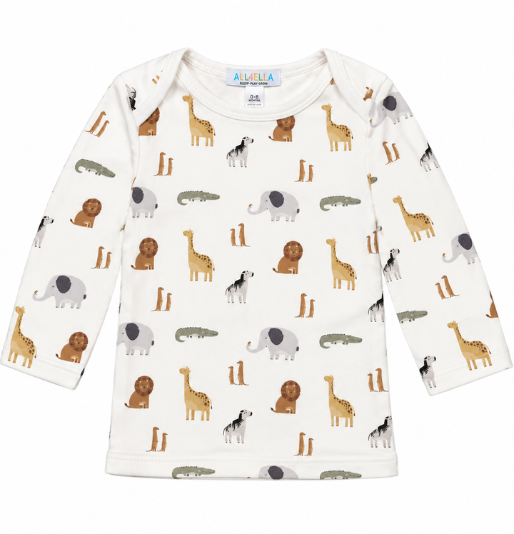 Wild Animals Organic Clothing Set 6pcs