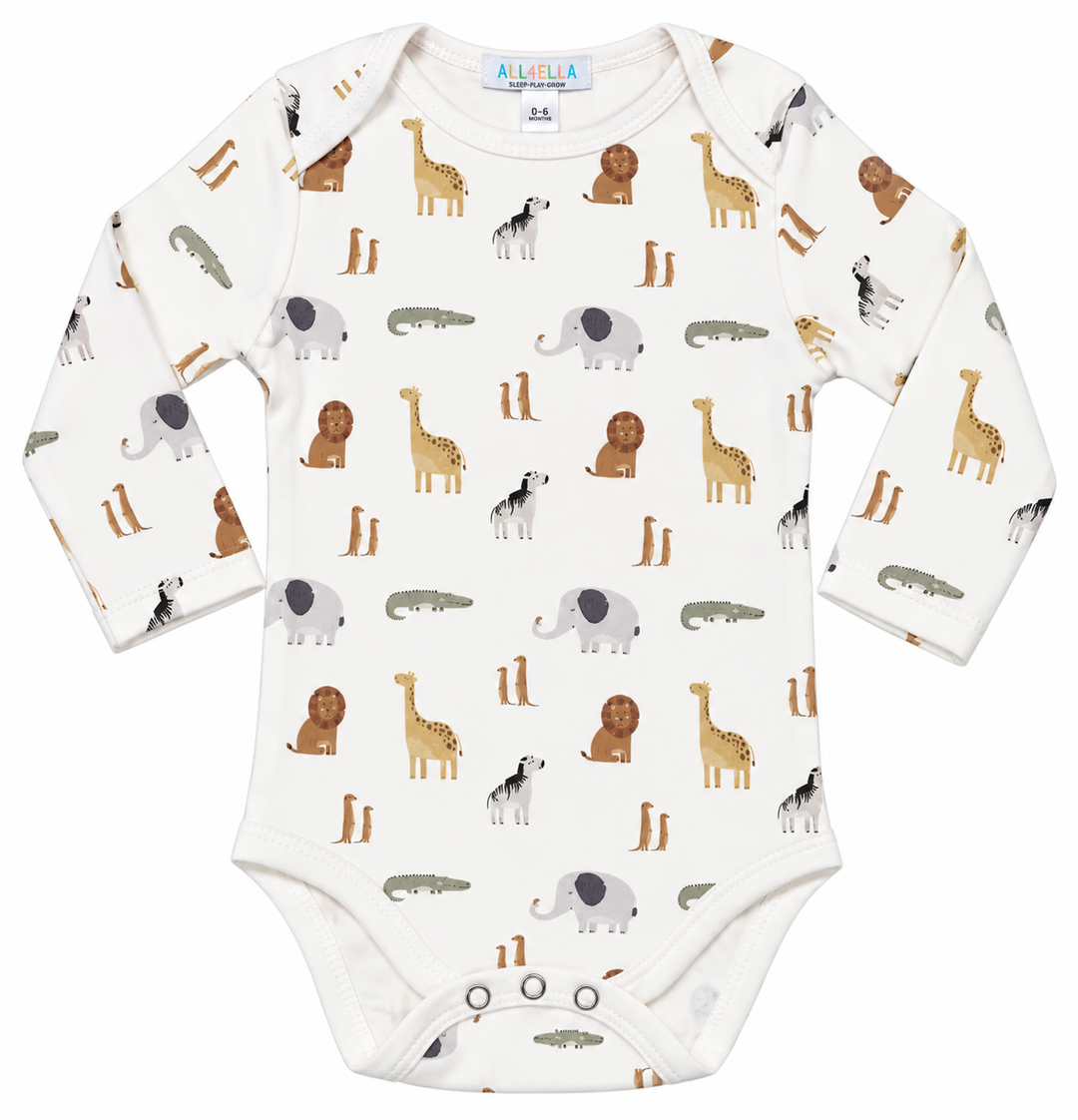 Wild Animals Organic Clothing Set 6pcs