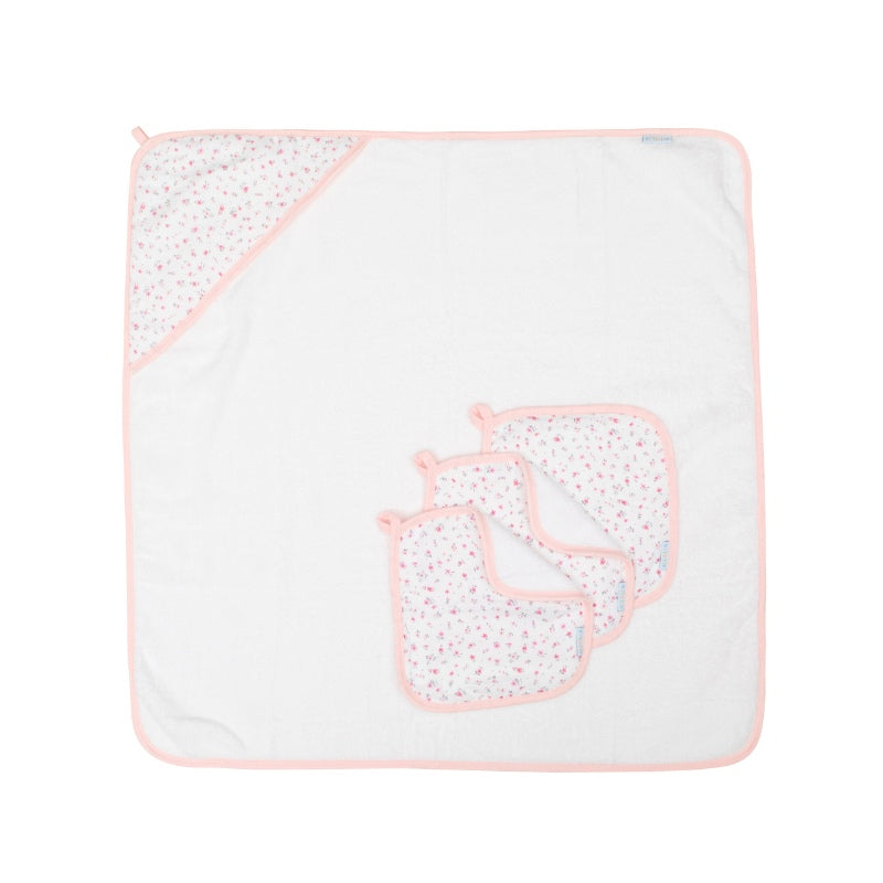 Organic wash cloths 3pk - Pink Petals