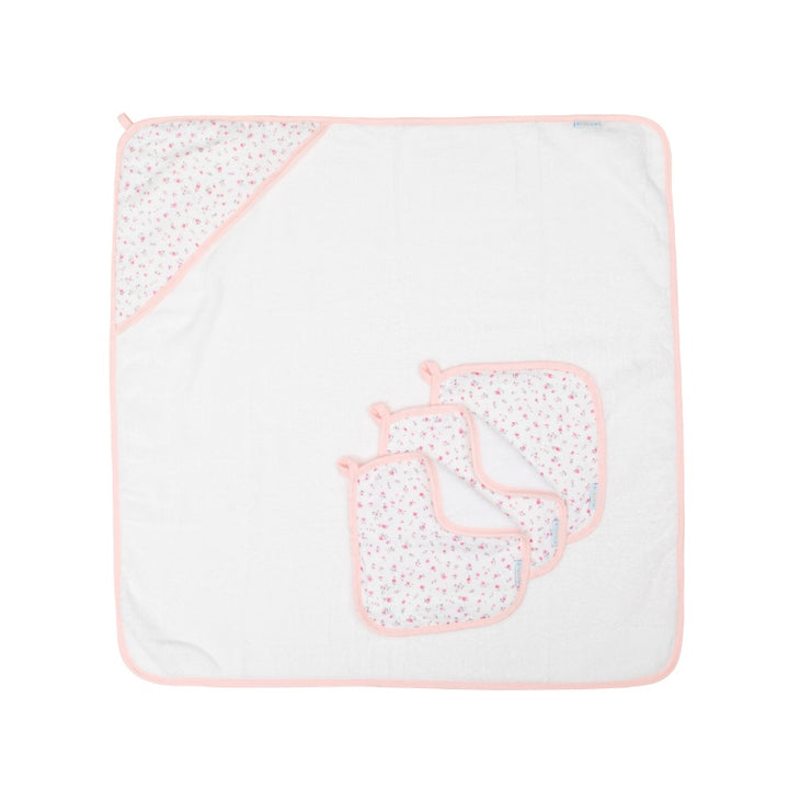 Organic wash cloths 3pk - Pink Petals