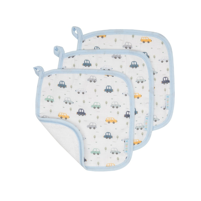 Organic wash cloths 3pk - Beep Beep