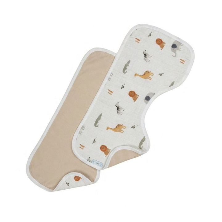 Wild Animals Organic Burp Cloths 2pk