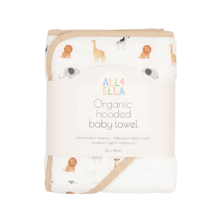 Wild Animals Hooded Towel