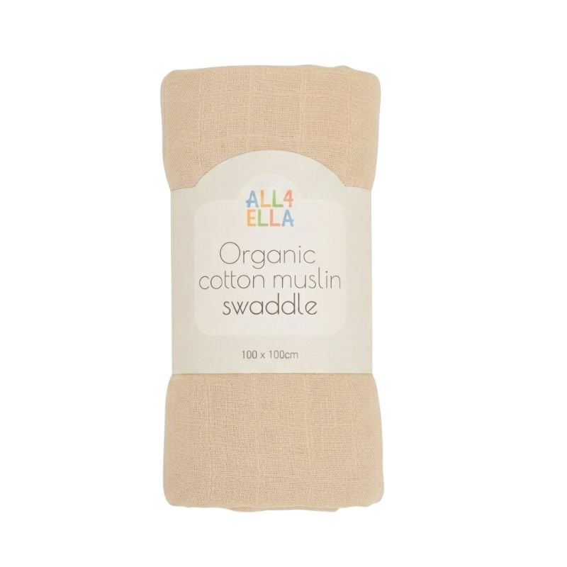 Sand Organic Muslin Swaddle