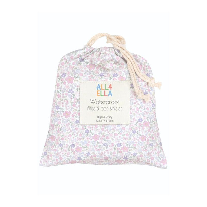 Blossom Waterproof Fitted Cot Sheet