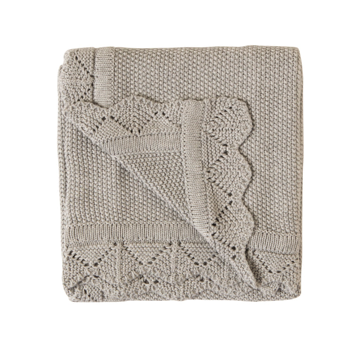 Knitted blanket - Light Grey