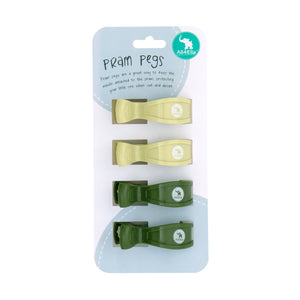 4 Pack Pegs Soft lime/Forest Green